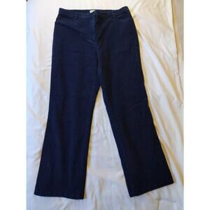 Orvis Corduroy Bootcut Pants Navy Blue Mid Rise Women's Size 12 Prep Outdoor